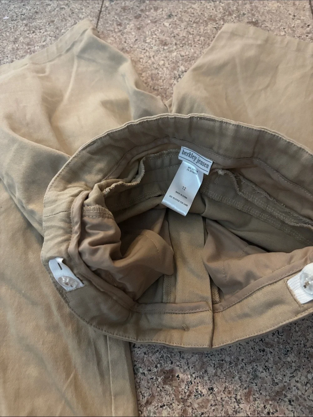 Classic Khaki Cotton Blend Shorts - Neutral Beige Berkley Jensen (2 pack)
